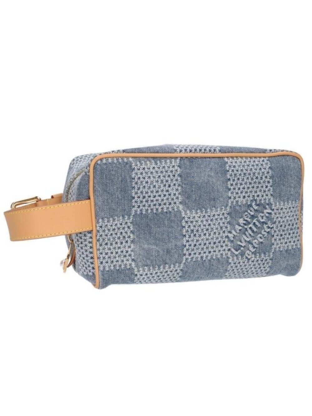 Louis Vuitton Rocker Topkid Damier Allover Denim Handbag